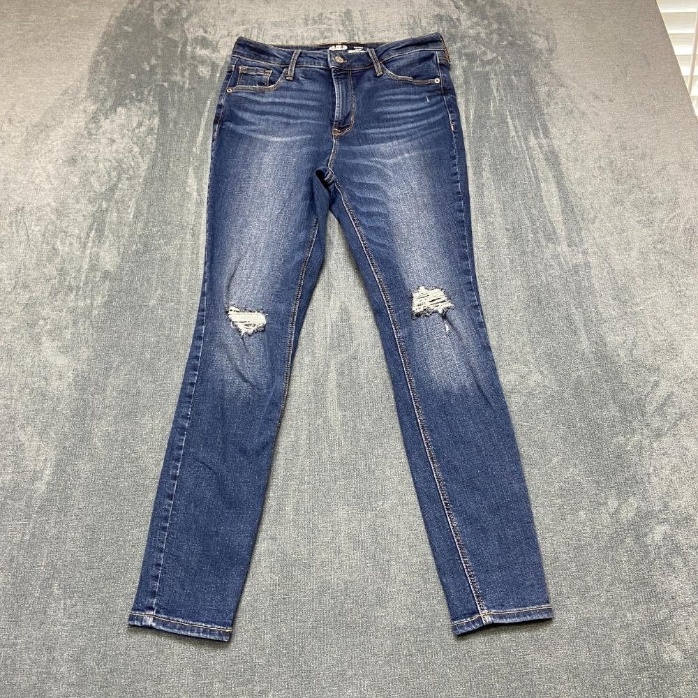 Old Navy Jeans Womens 8 28x28 Blue Denim Rockstar Super Skinny High Rise Slim